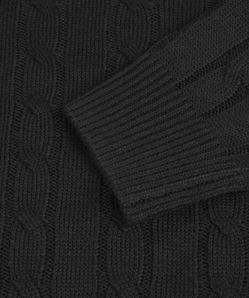 ORIGINALDAY Oversized Round Cable Knit Black