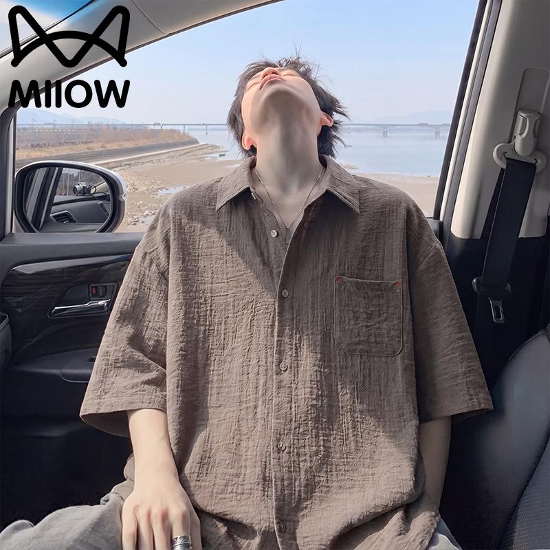 MiiOW Men s Casual Short Sleeve Shirt 3XL