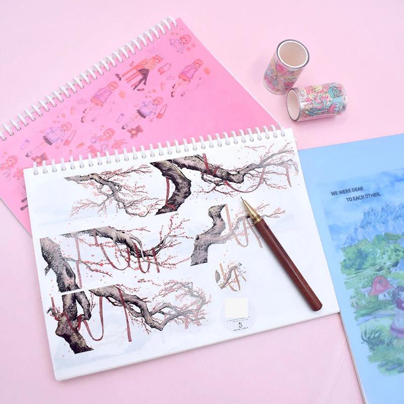 A4/A5 Double-Sided Release Paper Book for Loose-Leaf Journaling with Washi Tape Storage