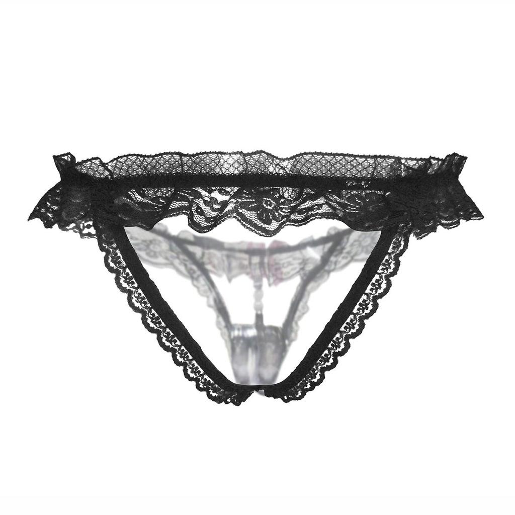 Female Underwear Lace Seamless Thongs Women's Pants Sexy Pearl G-String  Women Crotchless Breathable Sleepwear