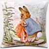 Cute Cartoon Rabbit Printing Series Pattern Pillowcase Square Pillowcase Home Office Decoration Pillowcase