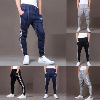 Männer Splicing Bedruckte Overalls Casual Pocket Sport Arbeit Casual Hosen Hosen