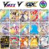 100 Peças Cartas Pokemon Brilhantes VSTAR GX EX VMAX MEGA TAG TEAM Energia Treinador Charizard Pikachu Coleção Carta de Batalha S30
