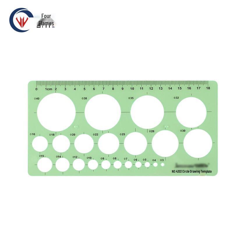 Multi-functional Drawing Template Ruler