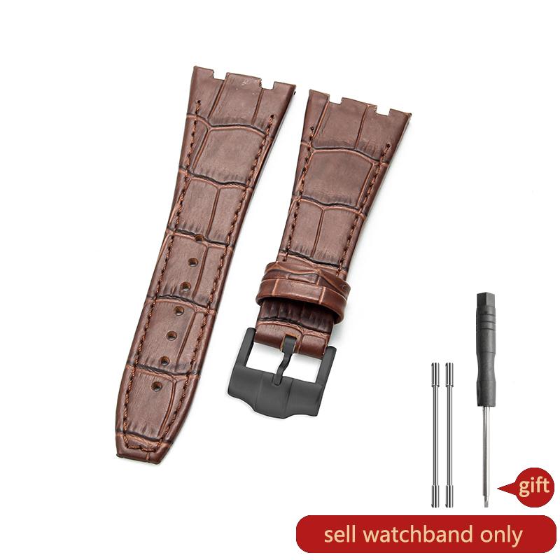 Pro AP Audemars Piguet Royal Oak Series Řemínek k hodinkám Pánský AP15400 26320 Originální řemínek k hodinkám z hovězí kůže Spona z masivní oceli 26 mm