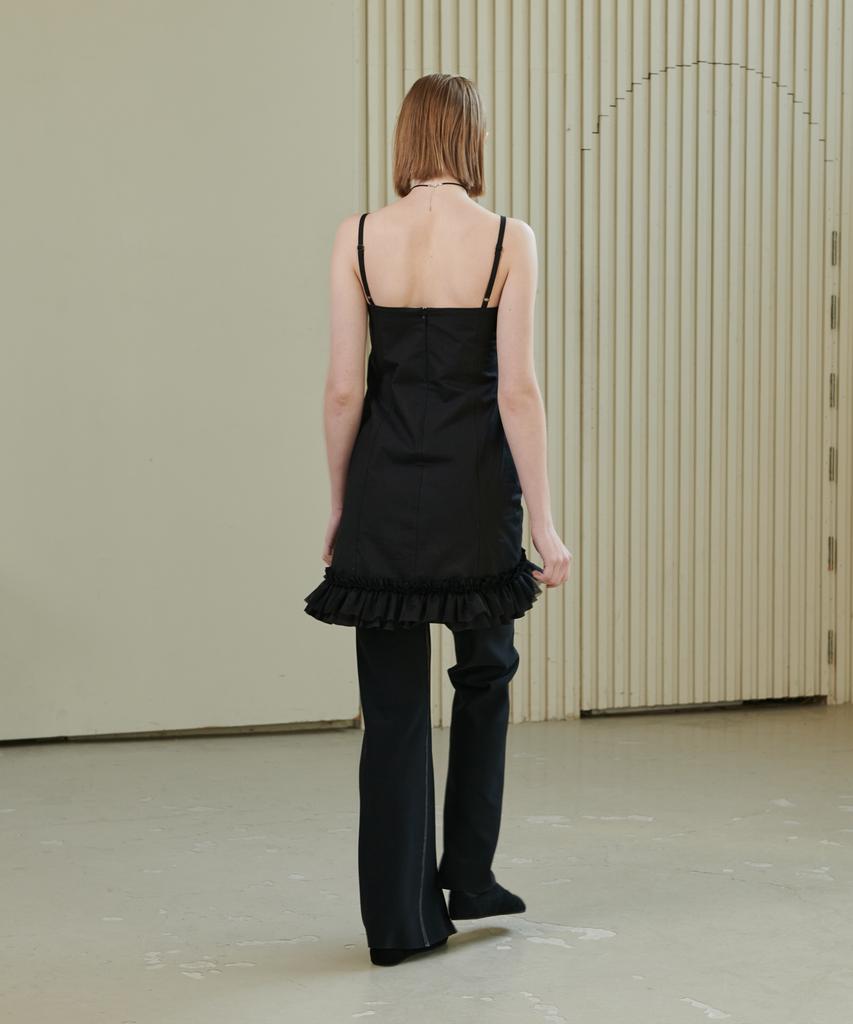 Eonmyuteu Ruffle Hem Mini Dress_Black