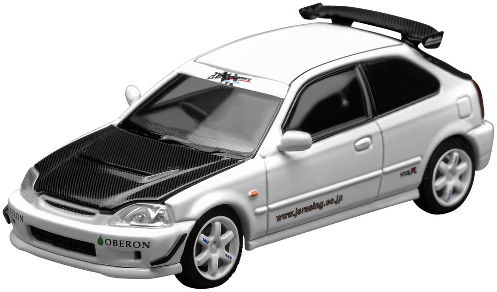 Freestyle MOTORHELIX Honda Civic TYPE R Racing Livery White Finished Model M65029 (FREESTYLE) 1/64 (EK9) J's