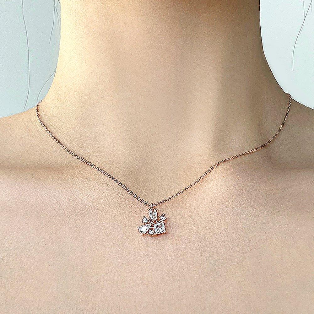 Floe Crystal Necklace Na0648