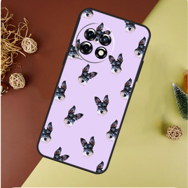 Schnauzer Puppy Dog For OnePlus 13 13R 12 12R 11 9 10 Pro 8T 9RT 10T 10R Nord 4 CE 2 3 Lite N20 N30 Phone Case