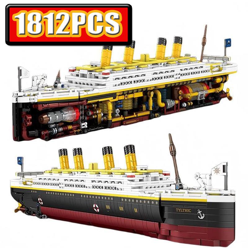 MOC Creative Titanic Semi-Mechanical Building Blocks Model Educational Desktop Decoration Bricks for Adults Gift