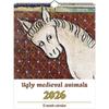 Medieval Horse Painting Ugly Medieval Animals 2026Calendar Funny 12 Month Planner For Bedroom