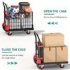 Caged Platform Trolley, Bearing Folding Transporter, Thickened and Durable Hand Truck, Foldable  Warehouse Item Handling