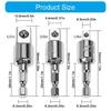 3Piece/Set 360 Degree Rotating Drill Socket for Improved Work Efficiency In Various Repair Task Efficient Screw Handling