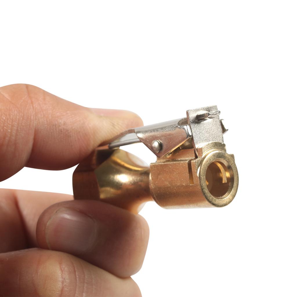 Car Tire Air Chuck Inflator Pump Valves Connector Clip-on Adapter Car Brass1/4 Tyre Wheel Valves For Inflatable Pump
