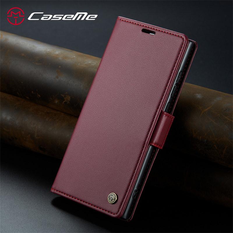 CaseMe Flip Stand Leather Phone Case for Samsung Galaxy S25 Ultra S25 Edge S24 FE S23 Ultra S22 S21 S20 Plus Wallet Card Holder Back Cover Coque Etui