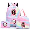 3Pcs/set Anime Demon Slayer Backpack for Girls Boys Back To Schoolbag with Lunch Bag Student Bookbag Men Women Travel Bag Mochil