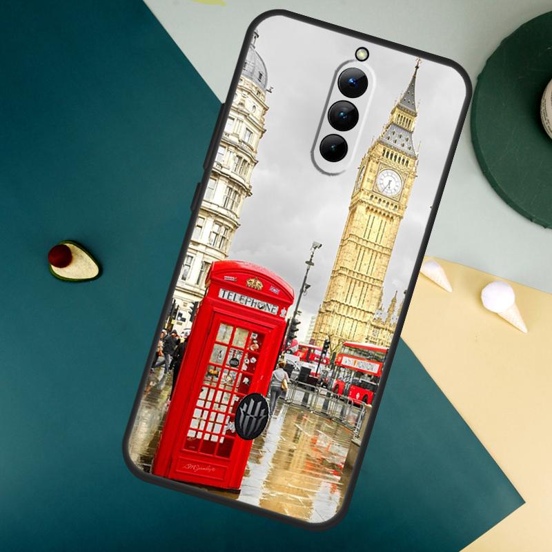 London Bus England Big Ben For ZTE Nubia Red Magic 10 Air 8 9 8S 9S 10S Pro Plus 7 6S 7S Pro Red Magic 11 Pro Plus Case