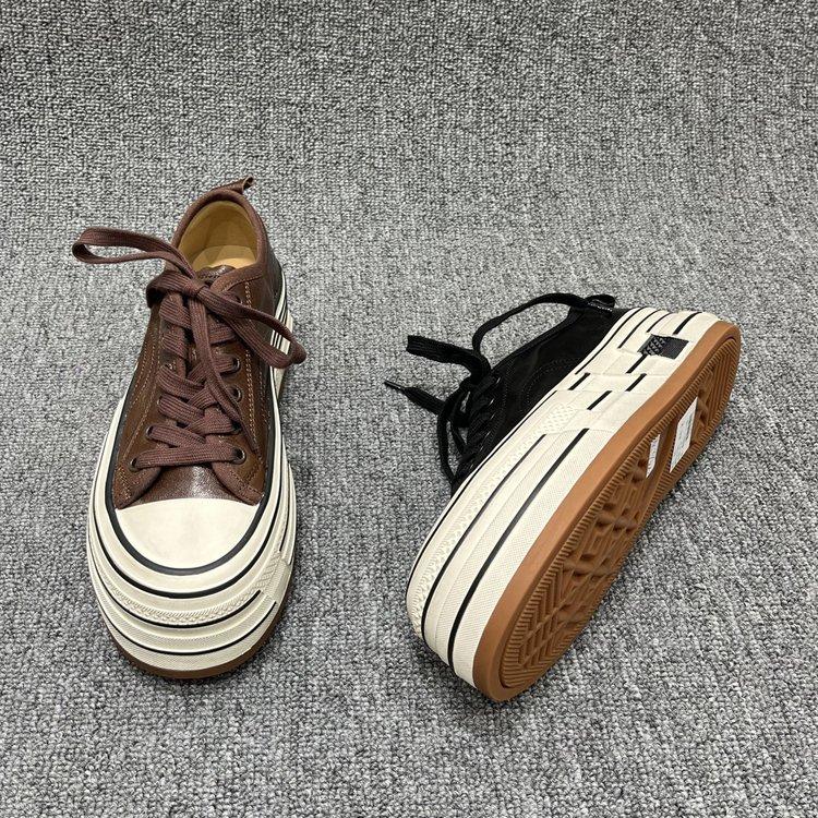 

Студенческие одинарные туфли женские 2025 осень новые универсальные на толстой подошве с круглым носком на шнуровке маффины повседневные спортивные увеличивающие рост кеды на платформе женские 40 коричневый