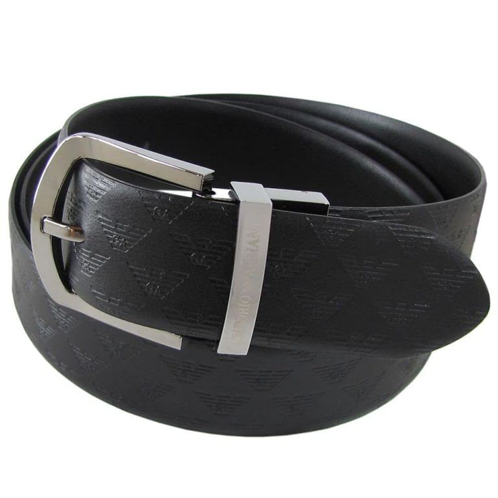 Emporio Armani Opasek černý, šířka Stringer System, kompatibilní, oboustranný, Y4S074 YKL2J 88001, pánský, 3,5 cm [Položka]