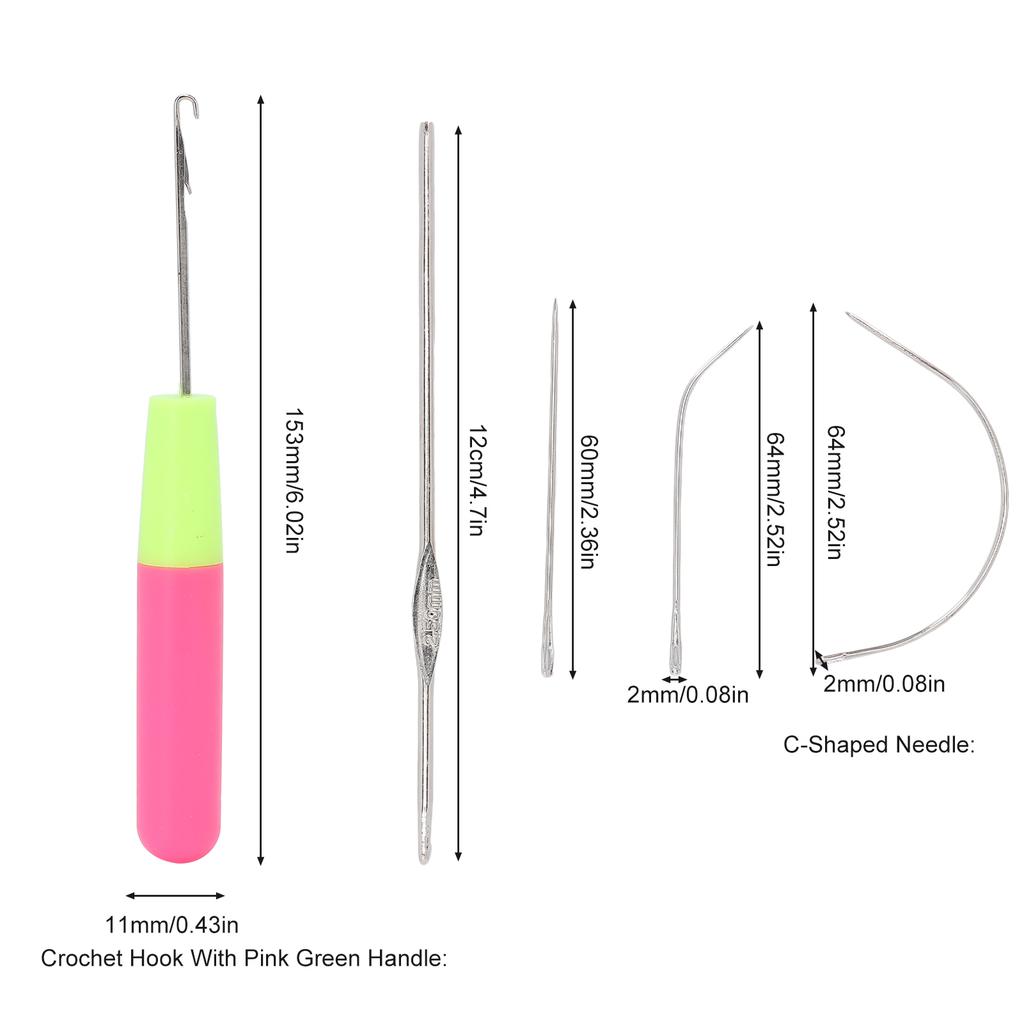 5pcs Latch Hook Set Plastic Bent Latch Hooks Crochet Needle Latch Hook Knitting Tool for Braid Hair5pcs
