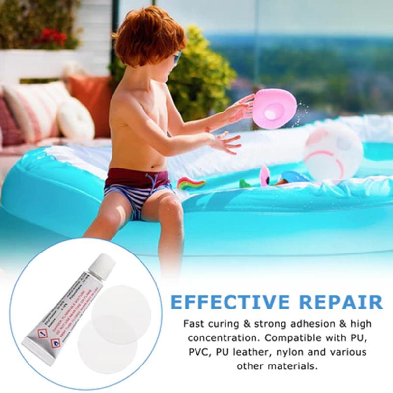 10 Set Inflatable Repair Kit Pvc Patches Glue Air Mattress Inflating Air Bed Boat Sofa Repair Kit