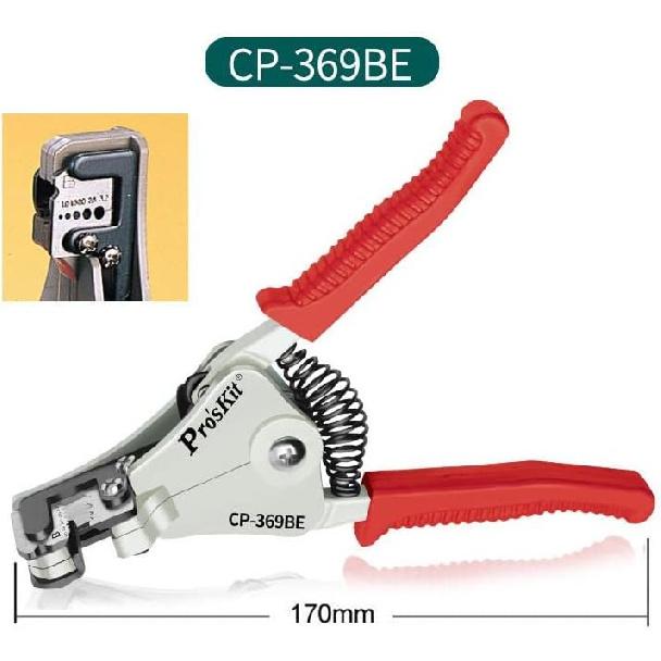 Automatic Wire Stripping Pliers CP-369AE, CP-369BE, CP-369CE: 0.5-3.2mm, 8-22AWG Single Core Wire, Ergonomic Grip, Metal, Rubber, Plastic Material,