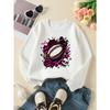 Girls' Long-Sleeve Round Neck Sweatshirt with Printed Design, Halloween Football Style for Spring And Autumn, Fashionable And Casual