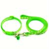 Pet Dog Collar and Leash Set, Cute Paw Pattern Nylon Dog Collar with Bell Long Dog Walking Leash