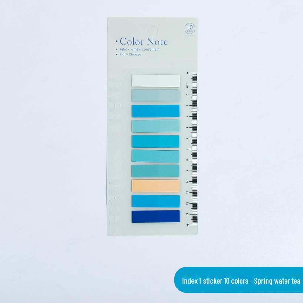 Morandi Translucent PET Index Stickers - Vanilla Autumn Series, Writable Sticky Notes & Markers