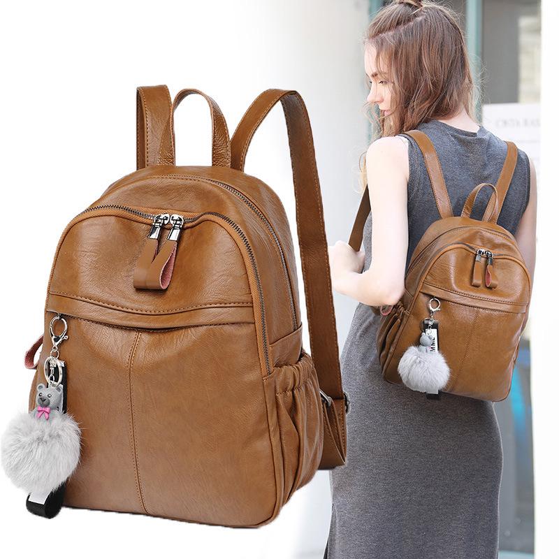 soft leather backpack purse
