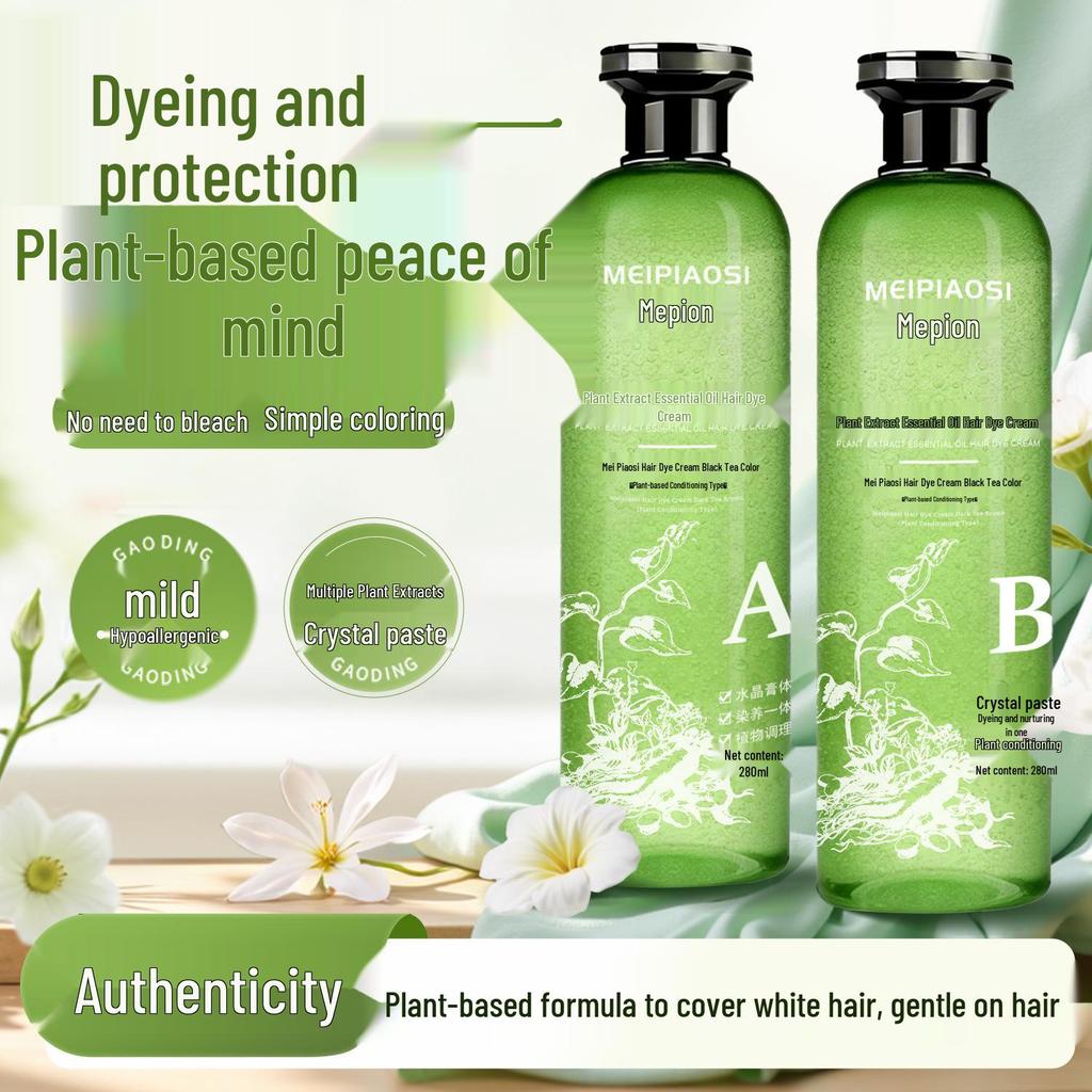 Plant Extract Essential Oil Hair Dye Cream – Crystal Paste Transparent Essence