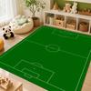 Soccer Ball Green Field Rectangular Rug Nonslip Durable Carpet For Gaming Room Study Living Room Home Party Decor Holiday Gift