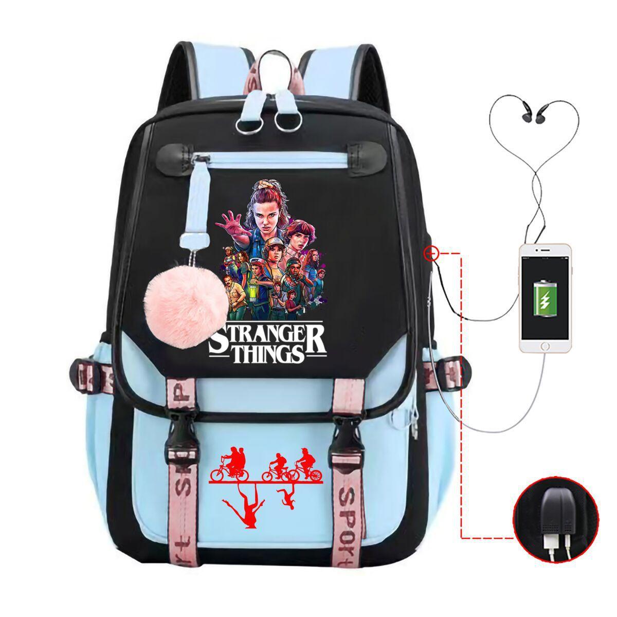 Stranger Things Around American Drama Backpack Stranger Things Personality Printing Student School Bag Backpack
