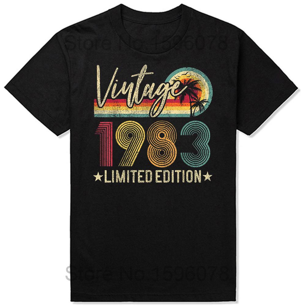 Made In 1983 Limited Edition Birthday Gift T-Shirt for Men Cotton T Shirts 41 Years Old Short Sleeve Tee Shirt Gift Idea Tops