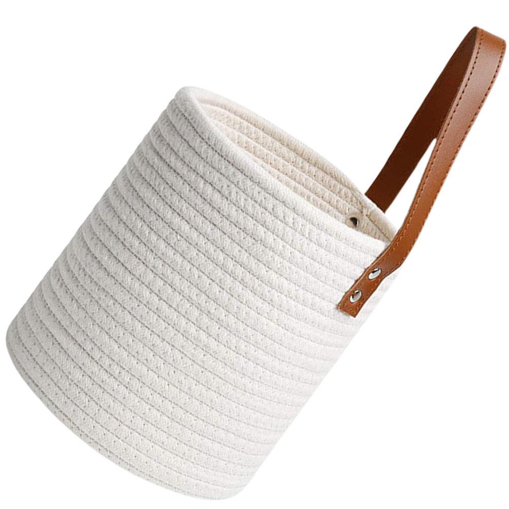 Cotton Rope Hanging Basket for Wall Storage Small Space Saver Organizer Ideal for Flowers Fruits Vegetables in Kitchen Bedroom
