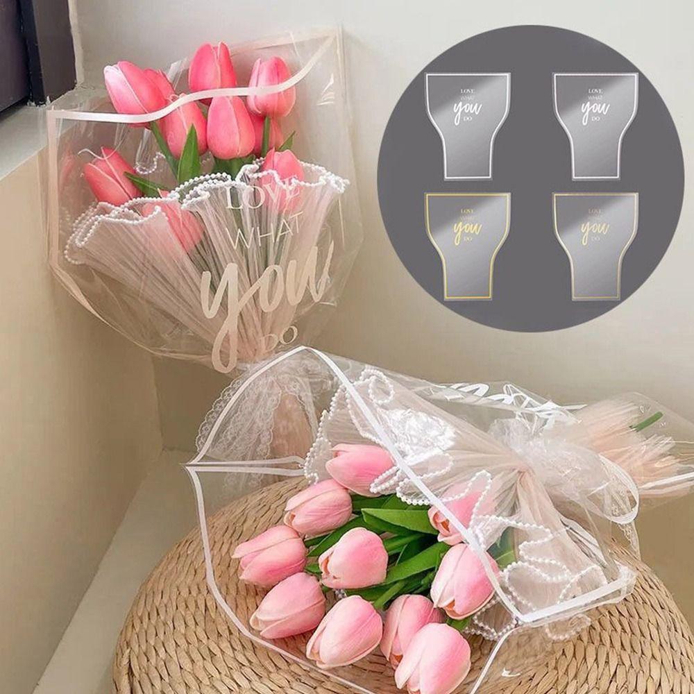 30 st/set Fotorekvisita Bukettförpackningspåsar Blomförpackningsmaterial för Alla hjärtans dag