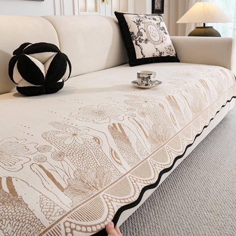 Special-Shaped Sofa Cushion Universal In All Seasons  New Sofa Seat Cushion Non-Slip Straight Row Light Luxury High-End Cover Cloth Towel