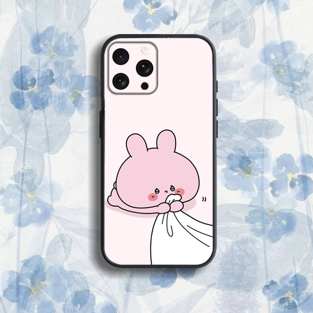 C-CartoonS A-Asamimichan Phone Case For iPhone 17,16,15,14,13,12,Pro,Max,Plus,E,SE4,Air,Mini Black Soft Box