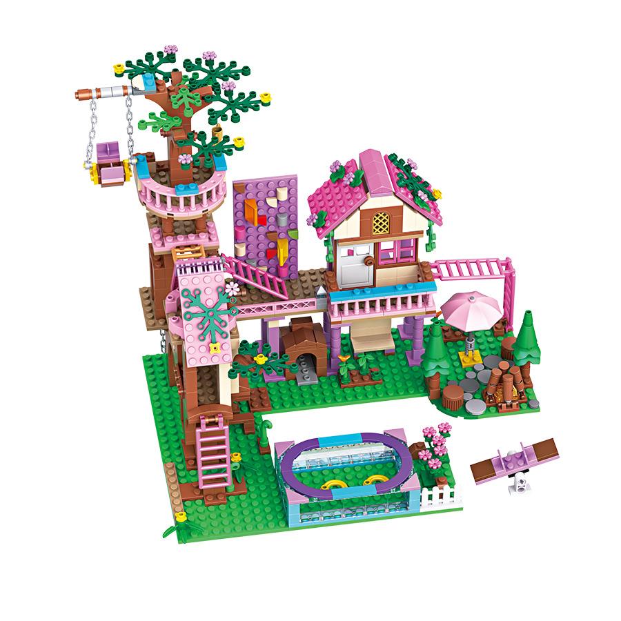 Non-Toxic Creative Dream Friendship Tree House Building Blocks Forest View Diy Tabletop Decorations Birthday Halloween Christmas Gifts