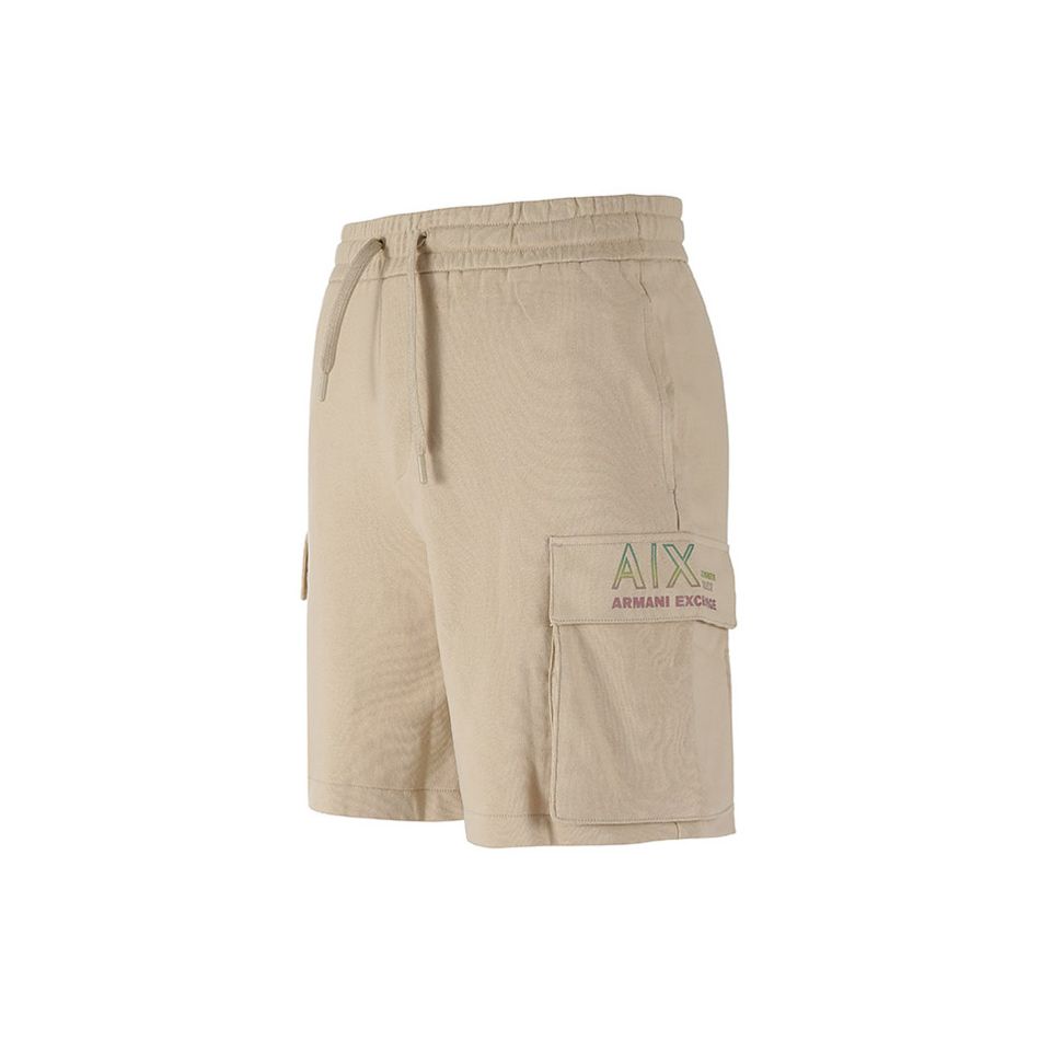 Armani Exchange SS23 Letter Logo Print Casual Shorts Men shorts Beige 3RZSJA-ZJ7KZ-1785