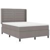 LED Boxspring Bed with Headboard Taupe 160 X 200 Cm Fabric