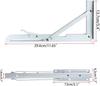 2-Pack Brushed Stainless Steel 8-18 Inch Adjustable Folding Angle Bracket – Heavy-Duty Wall-Mounted Shelf Support Triangle