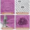 Tappetino da bagno con rose in rilievo Tappetino da bagno antiscivolo nel lavabo Vasca da bagno Tappeto da pavimento laterale Doccia Zerbino Memory Foam 3D Pad