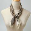 Retro Houndstooth & Paisley Imitation Silk Ladies Scarf, Smooth Satin for Women, Perfect as Necktie, Headband, Bag Accessory