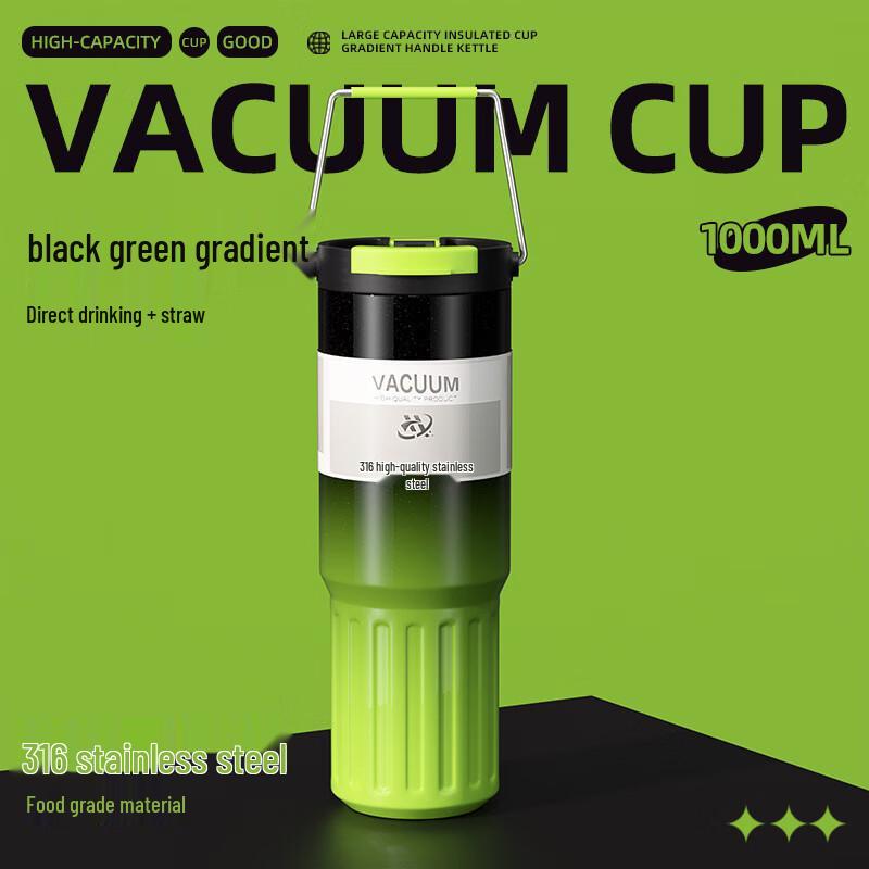 Gradient Large Capacity Double-Drink Thermos Bottle