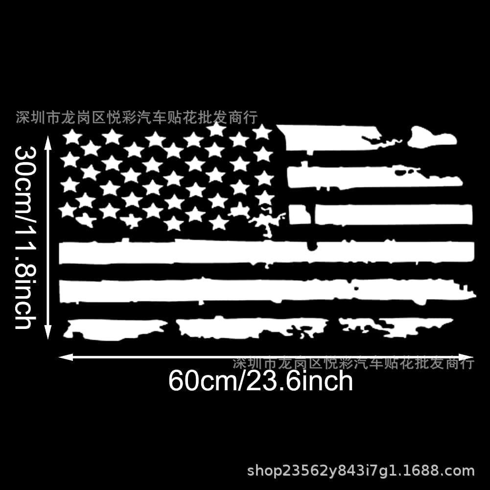 Y-779 Jeep Wrangler Off-Road Vehicle Hood & Side Window American Flag Decal