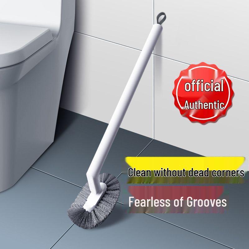 No-Dead-Angle Toilet Brush: Wall-Mounted, Punch-Free, Extended Handle for Bathroom Cleaning