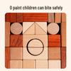 Beech Wood Building Blocks for Toddlers and Children Ages 3-6 – Unpainted, Solid, Chewable Educational Toy