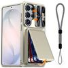 WEFOR for Samsung Galaxy S24 Ultra 2024 Case Wallet+Lanyard Wrist Strap, Built-in Card Holder (3-4 Cards) & Slide Camera Cover
