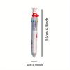 Stylo à bille de Noël 10 couleurs aléatoires, marqueurs multicolores mignons du Père Noël pour enfants, papeterie cadeau